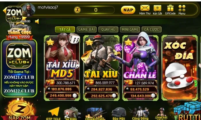 điều khoản sử dụng Zomclub là nền tảng cá cược trực tuyến “gây sốt” trên thị trường