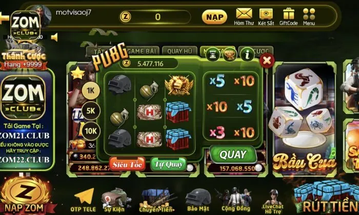 PUBG Zomclub Một số các ưu điểm khi trải nghiệm mini game PUBG tại nhà cái