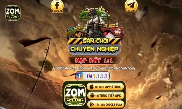 tải Zomclub Truy cập vào đường link tải Zomclub từ website