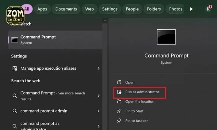 tải Zomclub Nhấn "Run as Administrator" để đồng ý cài đặt