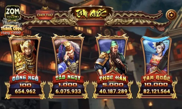 Tam Quốc Zomclub Hướng dẫn nạp tiền vào tài khoản để trải nghiệm trò chơi