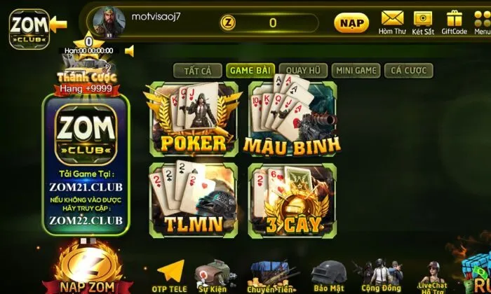 Game bài Zomclub